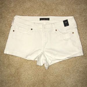 Abercrombie & Fitch White Jean Shorts